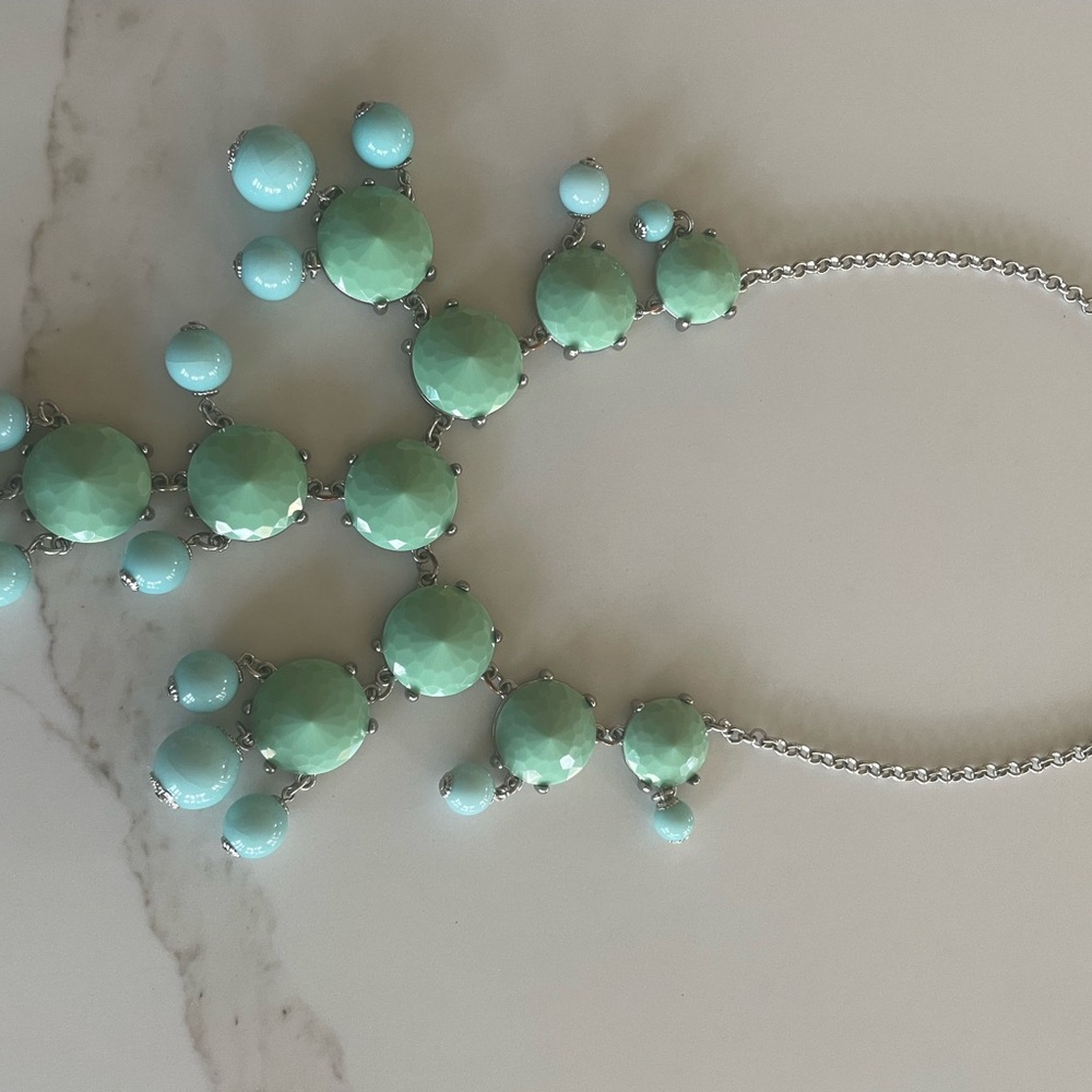 J. Crew Green and Blue Statement Necklace